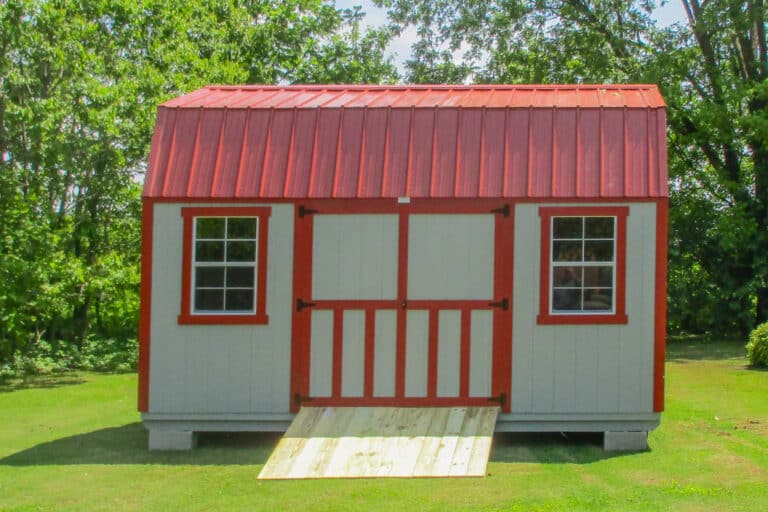 14x50 storage sheds with side entrance