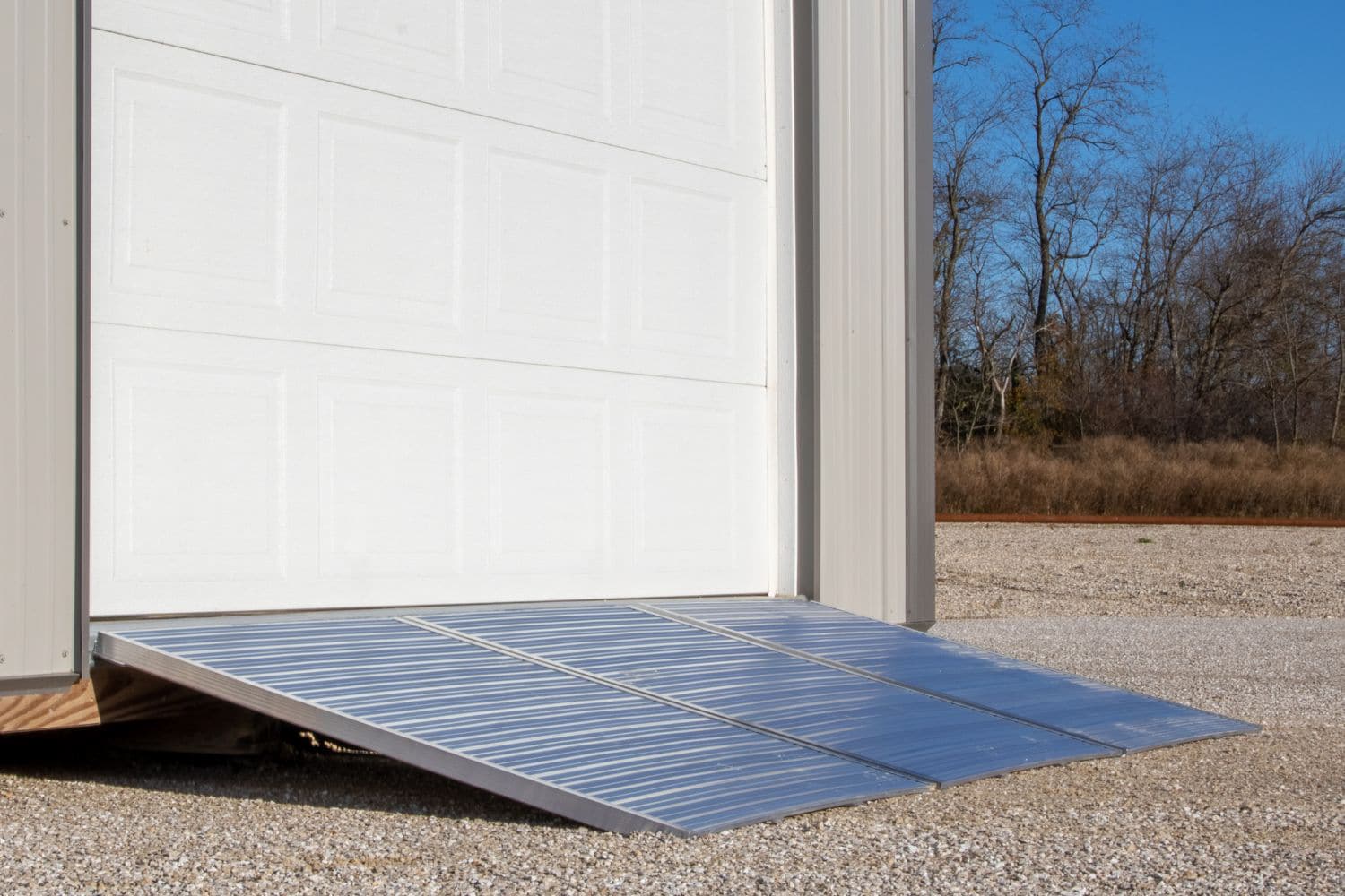 16x36 prefab garages with ramps for entrance