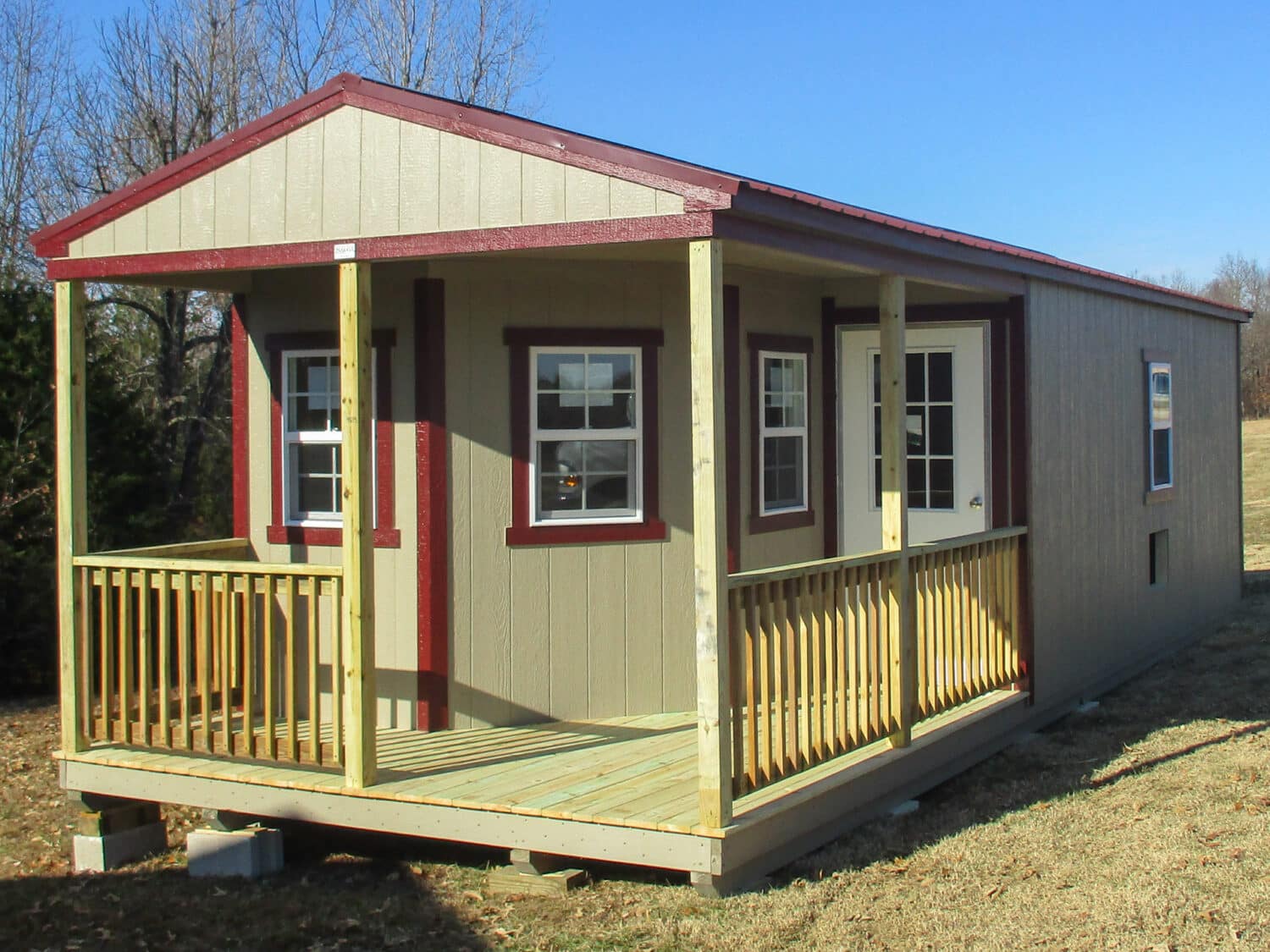 prefab cabin porch