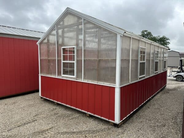 12 x 20 Green House Dual Wall & Wainscote