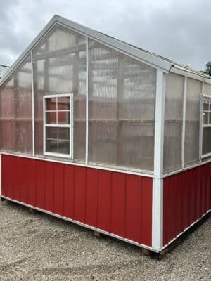 12 x 20 Green House Dual Wall & Wainscote