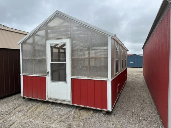 12 x 20 Green House Dual Wall & Wainscote