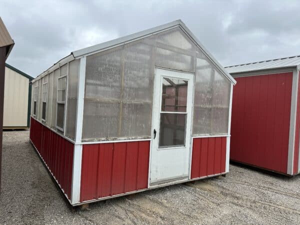 12 x 20 Green House Dual Wall & Wainscote