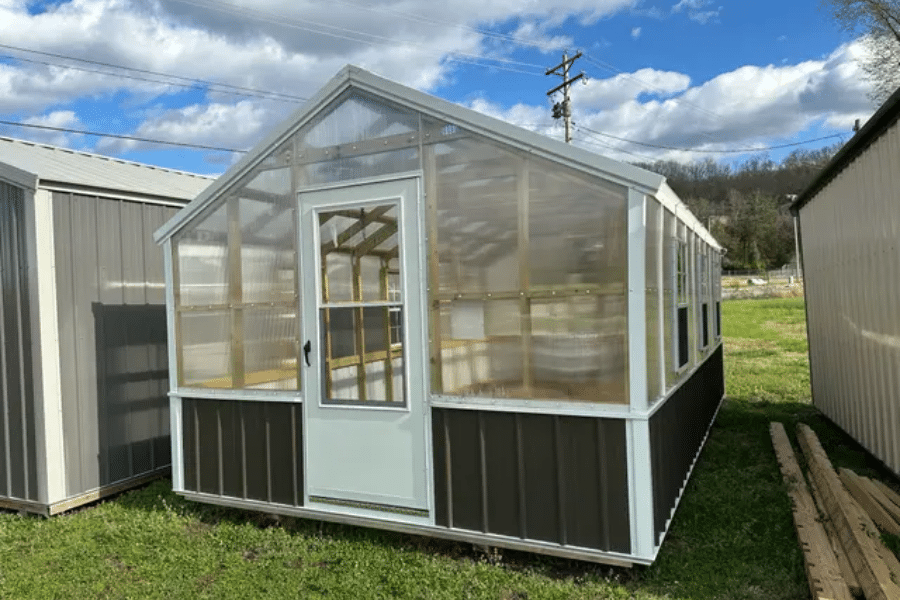 gray and clear sided greenhouse for sale in MO
