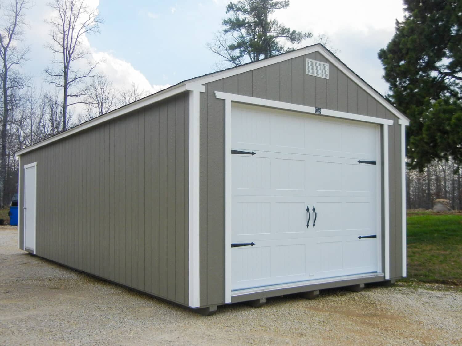 prebuilt portable garages with roll doors in clinton mo-1